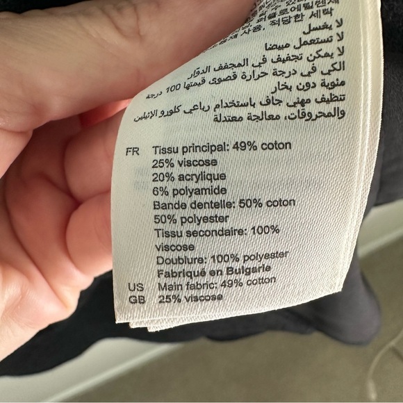 NWT SANDRO Black Tweed Short Peter Pan Collar Dress SZ EUR 34 US 2 XS - Picture 10 of 11